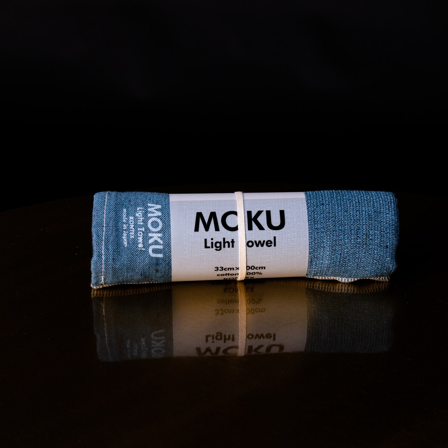 Pieni siniharmaa moku-pyyhe