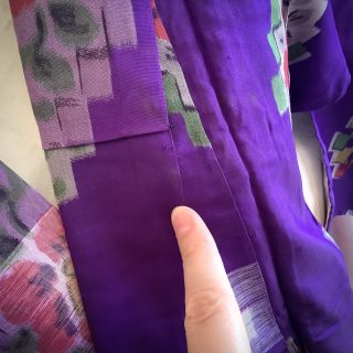 Violetti, ornamenttikuvioitu meisen-kimono #514