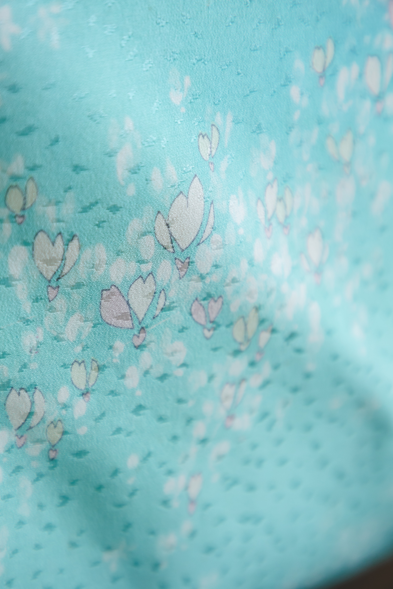 Vaaleansininen komon pienillä valkoisilla kukilla #537 - Image 5