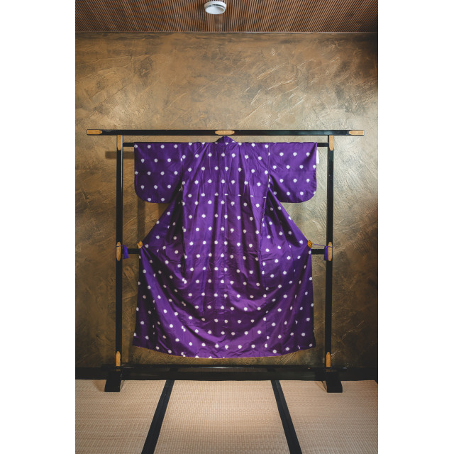 Pilkullinen, violetti meisen-kimono #511