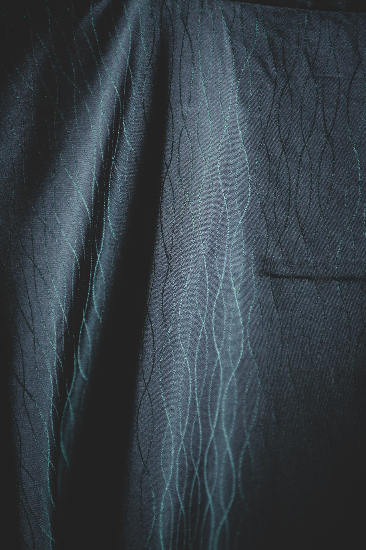 Pitkä musta vihreäkuvioinen michiyuki #184 - Image 4