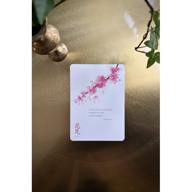 Kortti Hanami Englanninkielinen