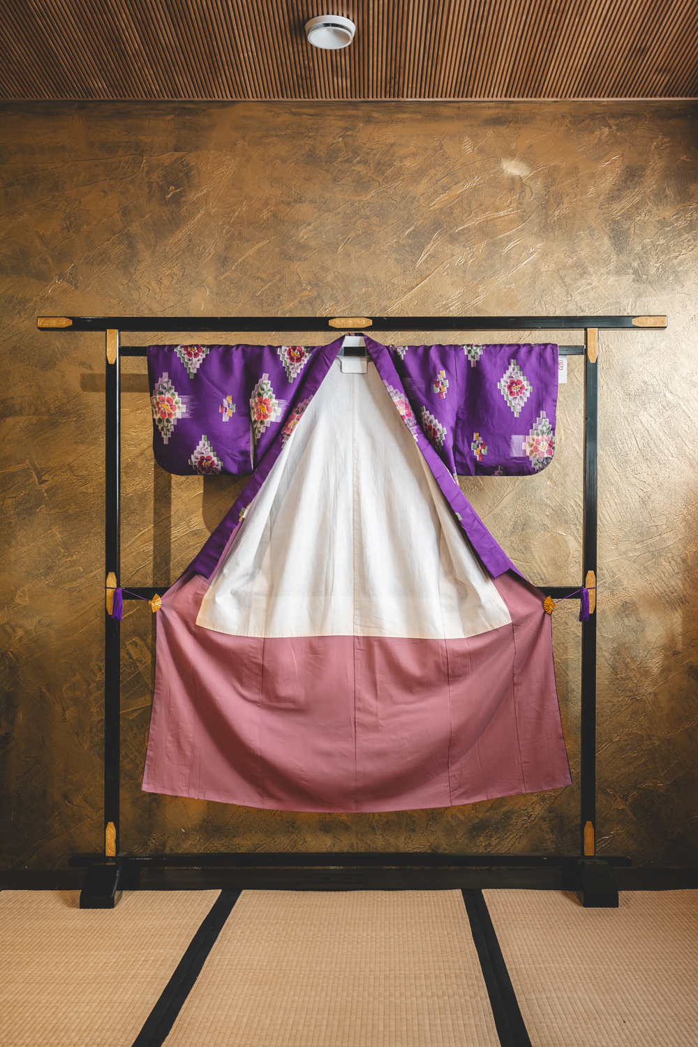 Violetti, ornamenttikuvioitu meisen-kimono #514 - Image 2