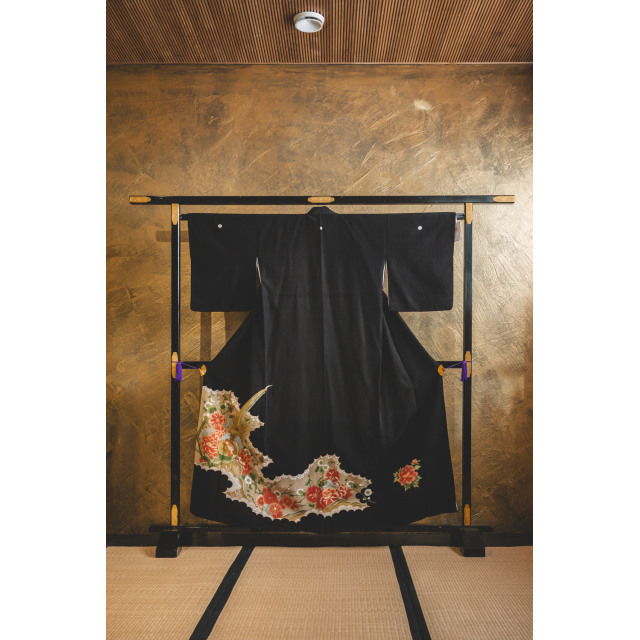 Kurotomesode fasaanikuviolla #549