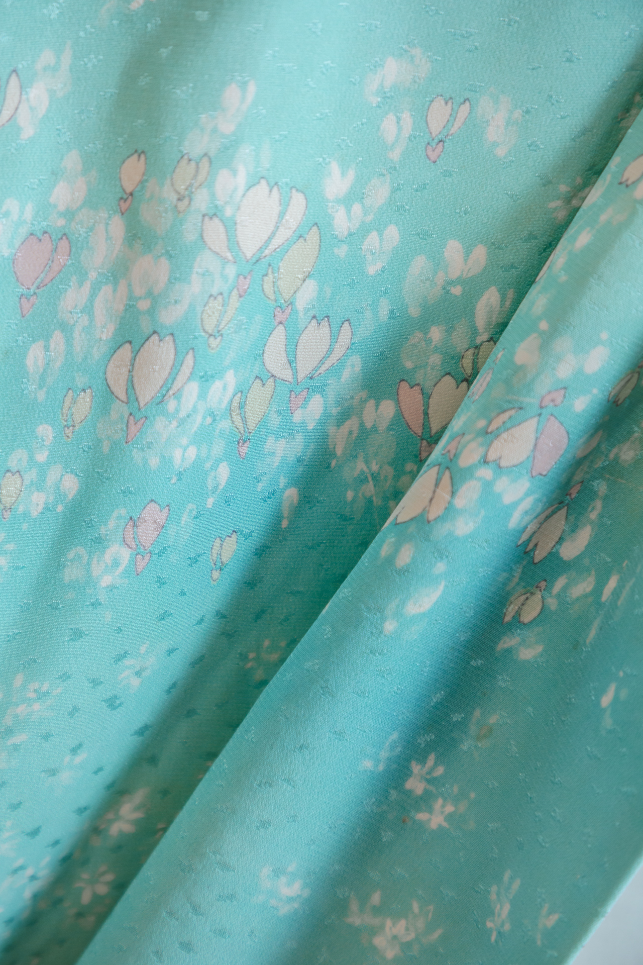 Vaaleansininen komon pienillä valkoisilla kukilla #537 - Image 6