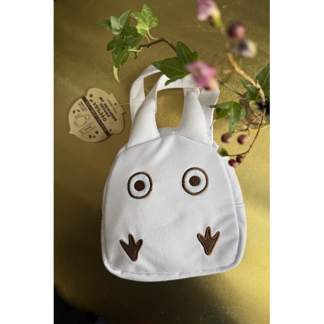 Totoro-kangaslaukku valkoinen