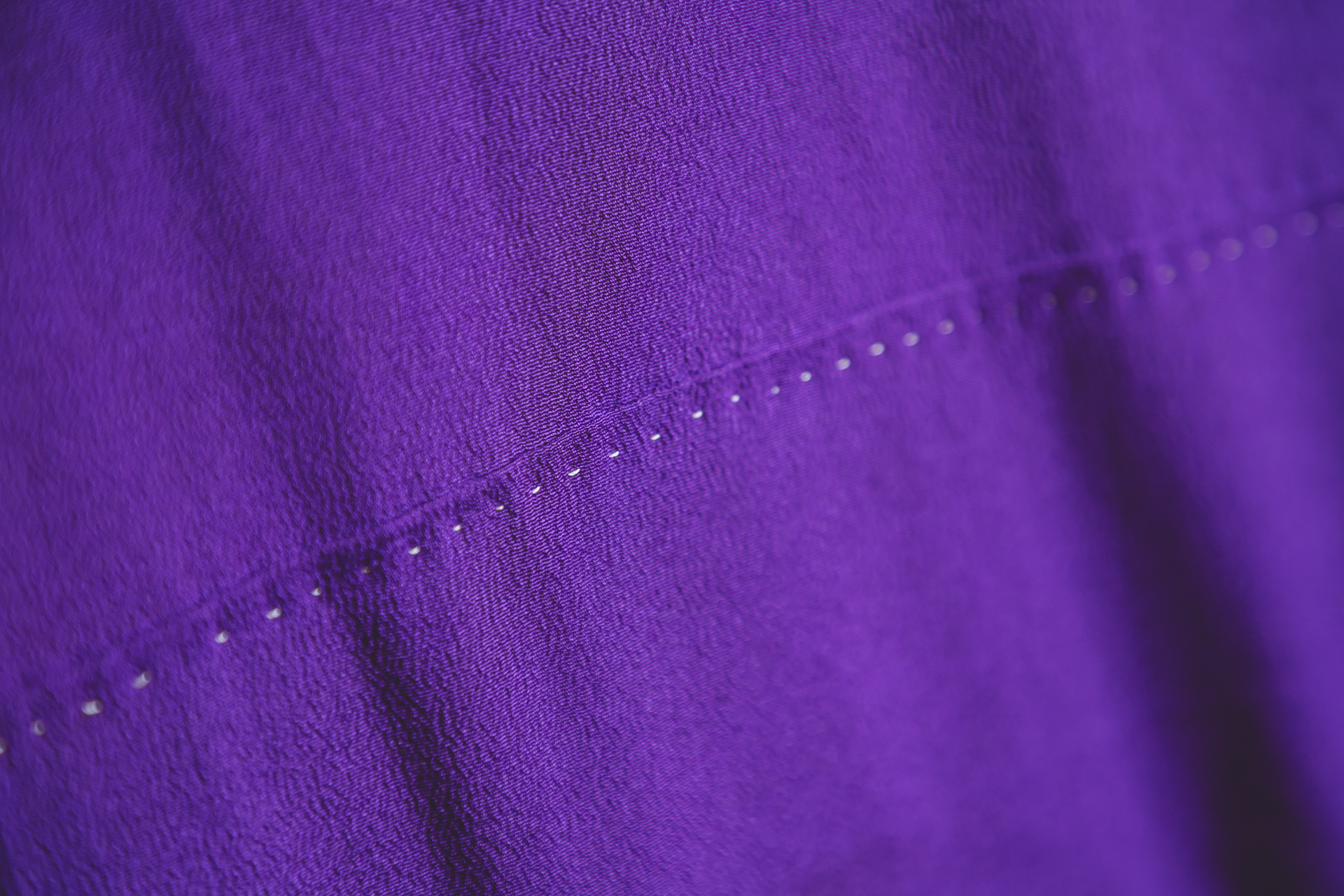 Violetti kimono suurilla valkoisilla kukilla #524 - Image 5