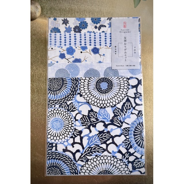 Origami- ja askartelupaperi, sininen 10 arkkia