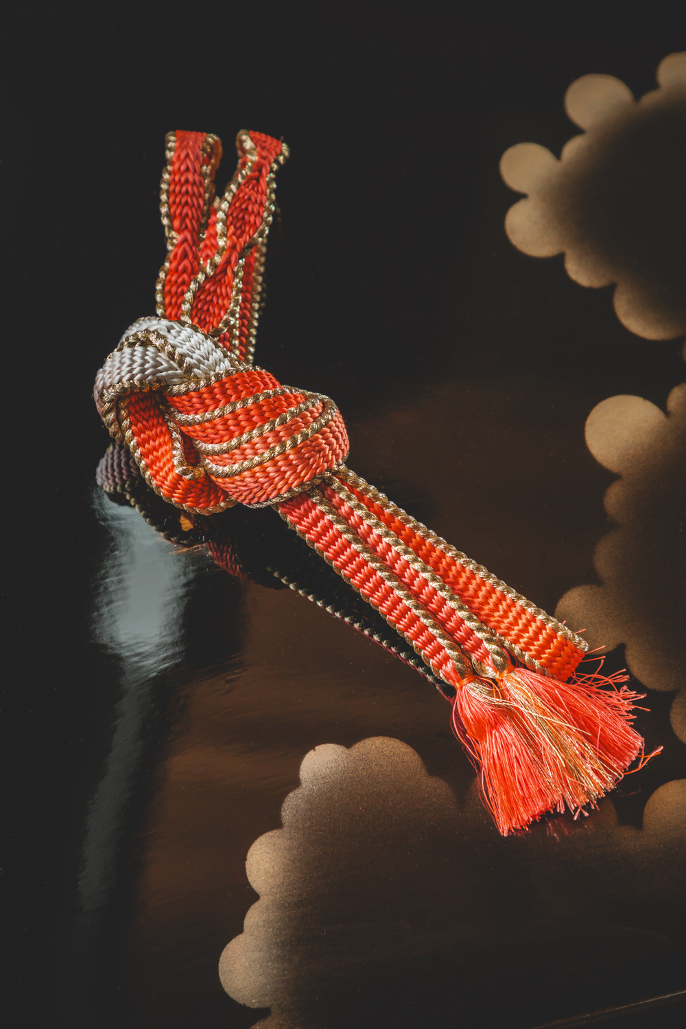 Oranssi-kultainen obijime #317