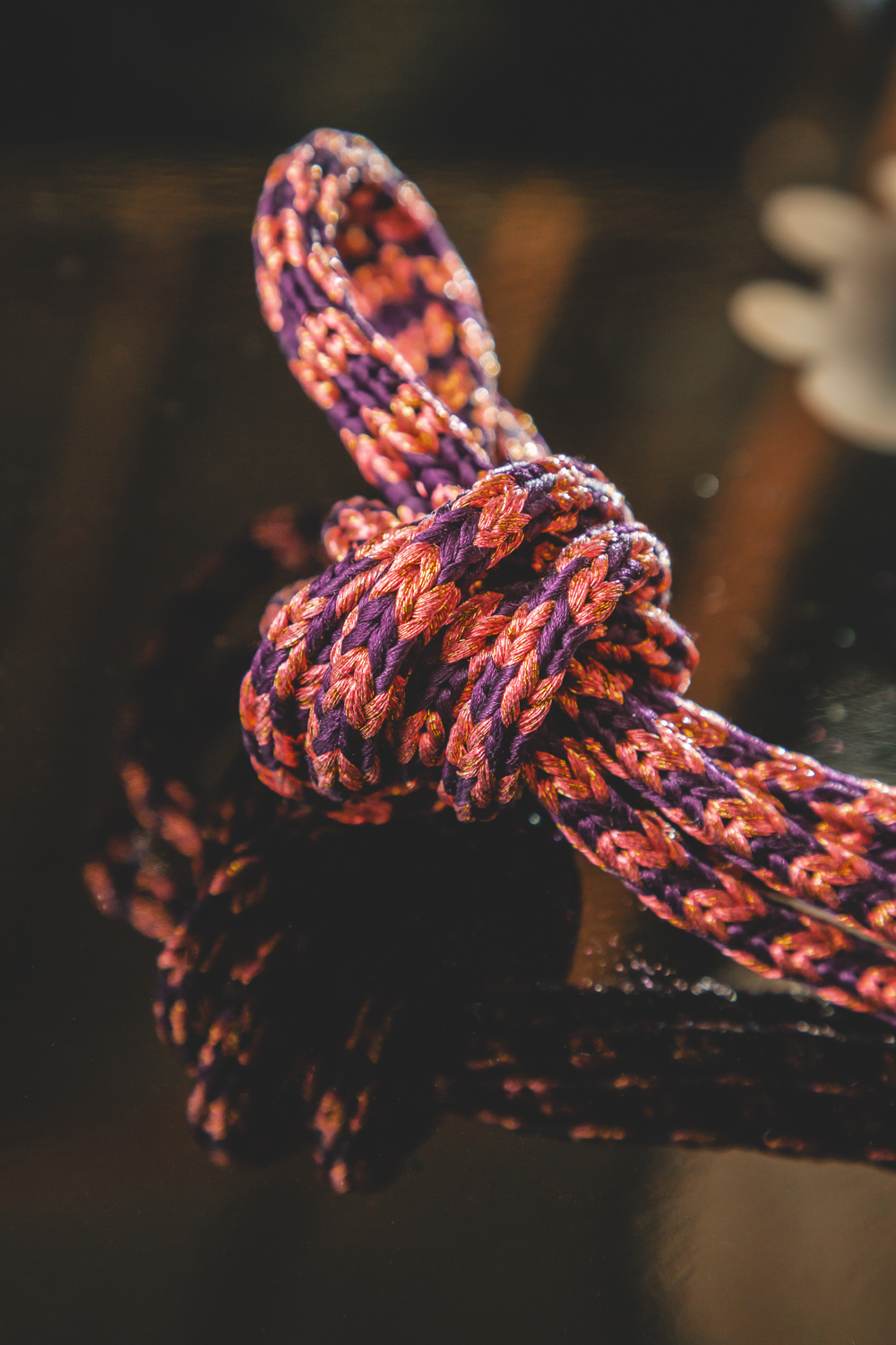 Pyöreä violetti-roosa obijime #313 - Image 2