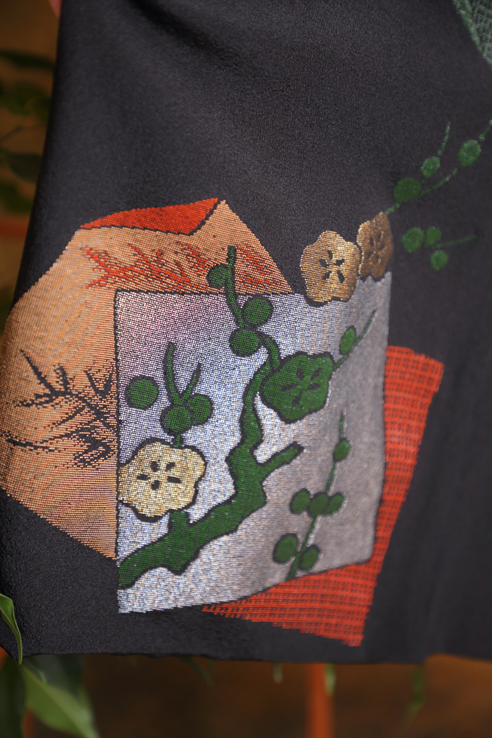 Musta haori retrohenkisillä neliöillä #206 - Image 6