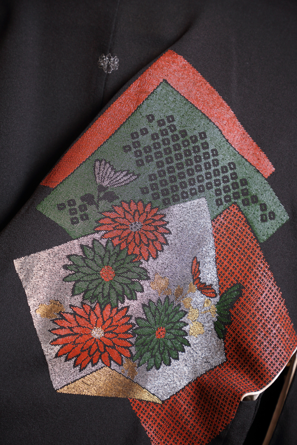 Musta haori retrohenkisillä neliöillä #206 - Image 5