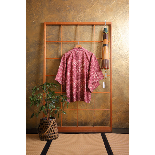 Violetti haori kukkaornamenteilla #215