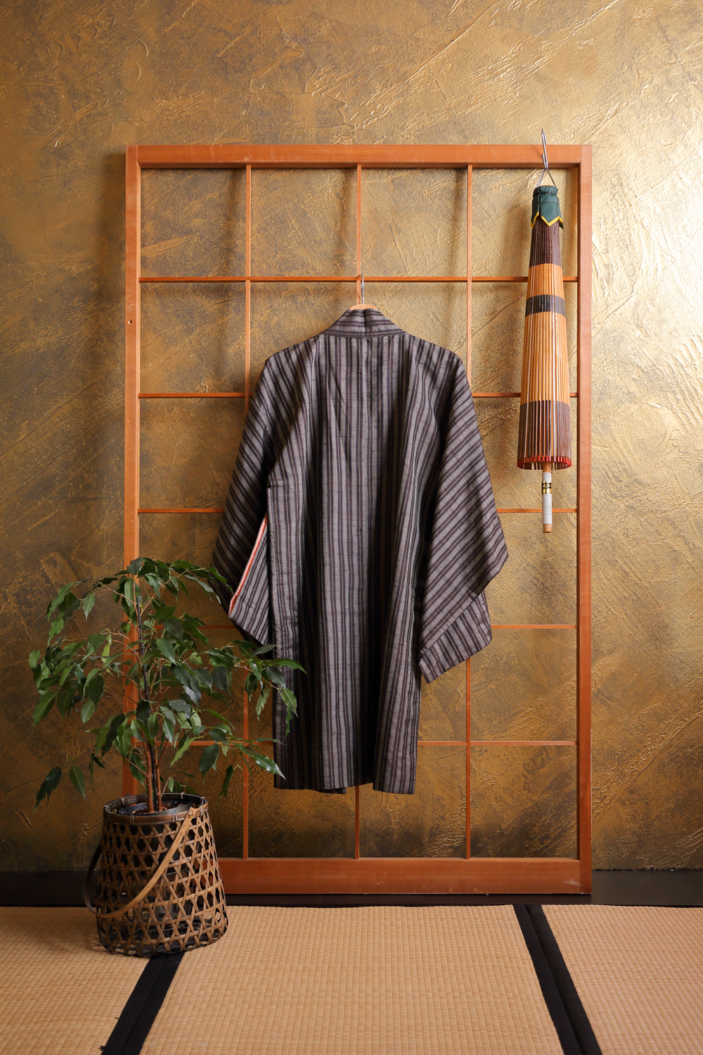 Harmaa raidallinen haori #220 - Image 2