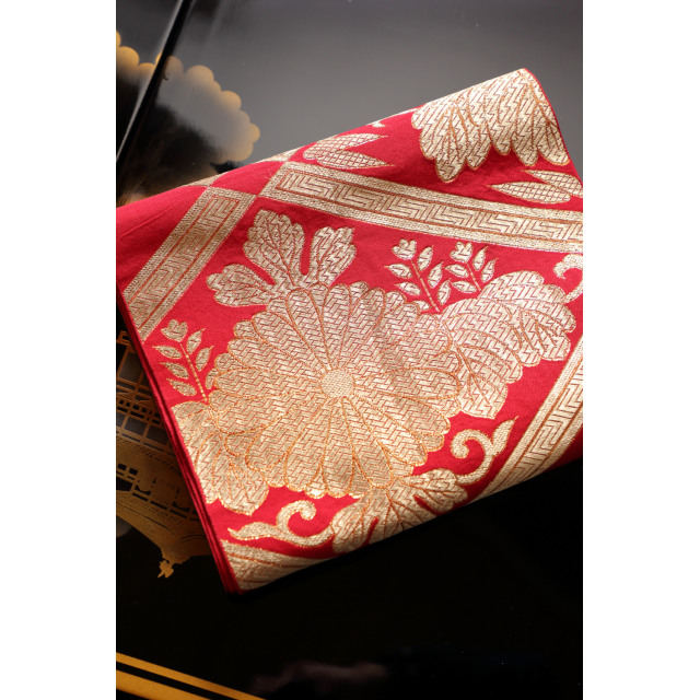 Puna-kultainen fukuro obi #612