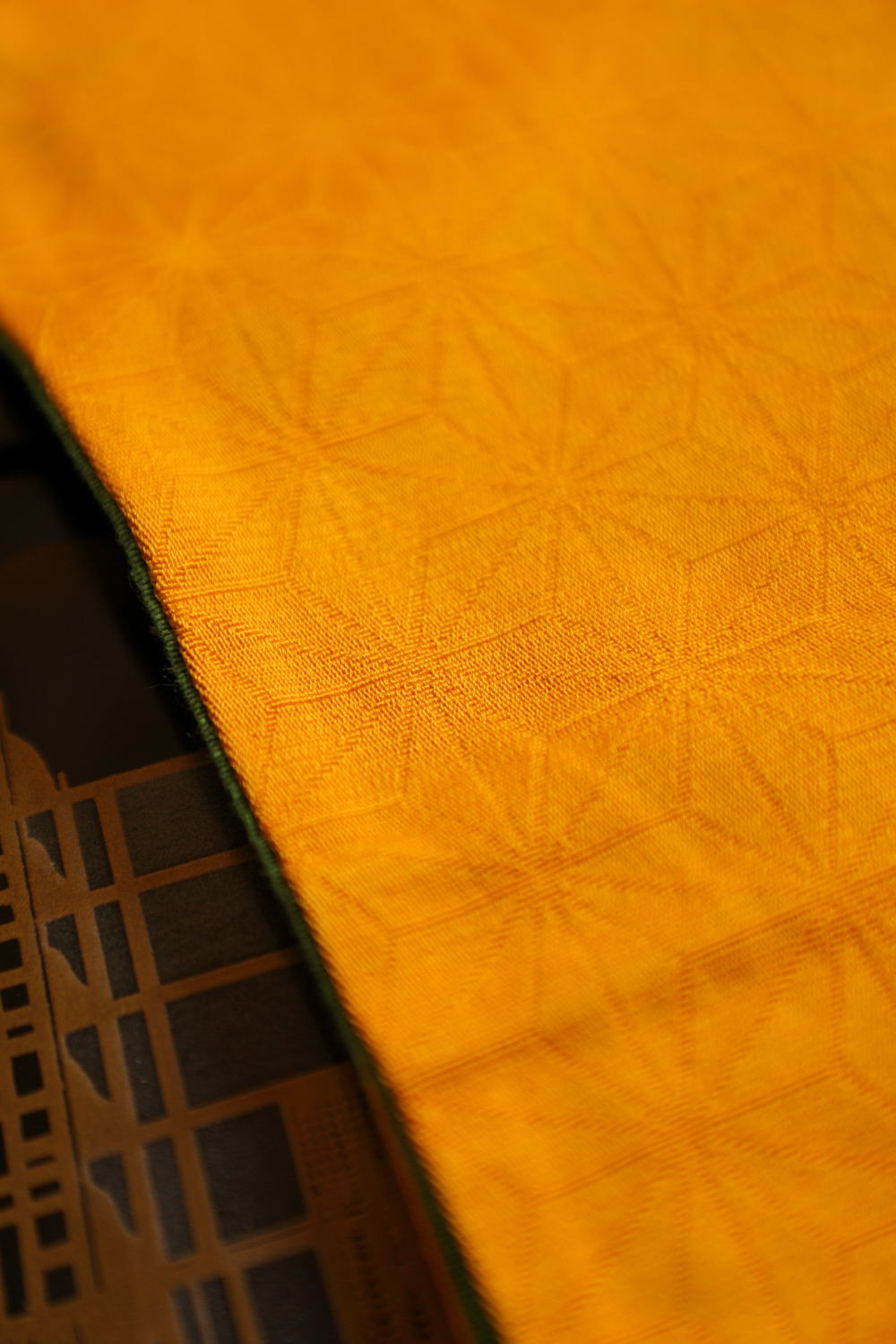 Vihreä-keltainen hanhaba obi #620 - Image 4