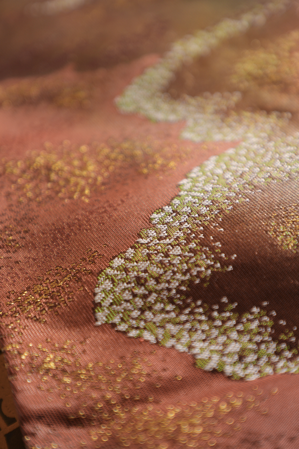 Ruosteenpunainen fukuro obi #614 - Image 3