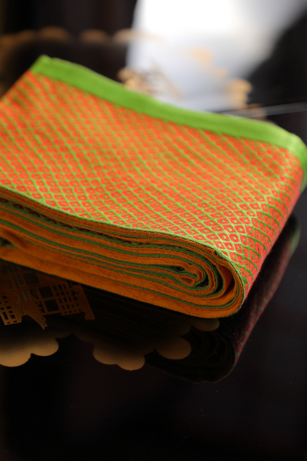 Vihreä-keltainen hanhaba obi #620 - Image 2