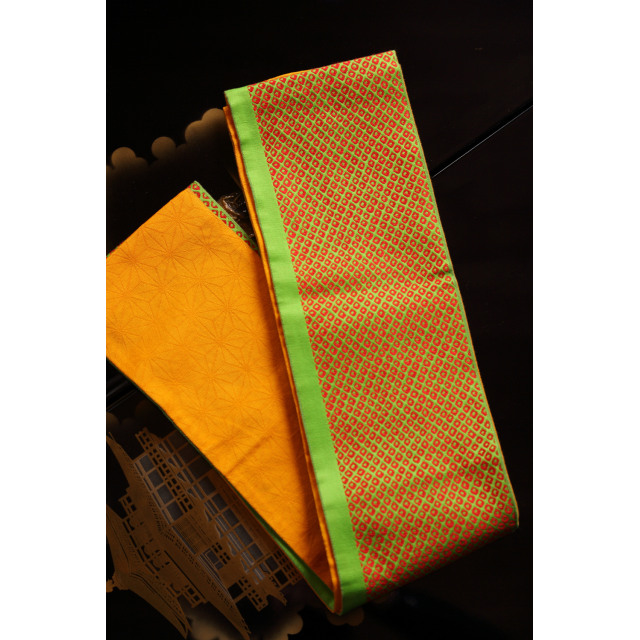 Vihreä-keltainen hanhaba obi #620