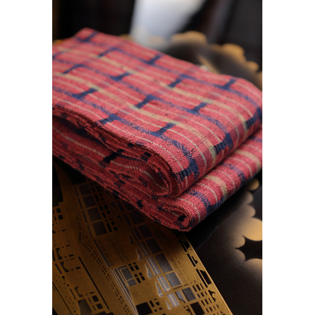 Roosa raidallinen hanhaba obi #617