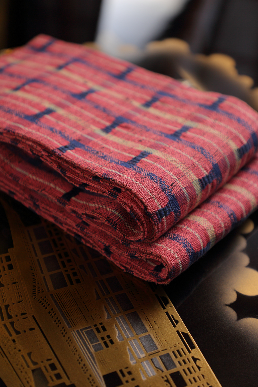 Roosa raidallinen hanhaba obi #617