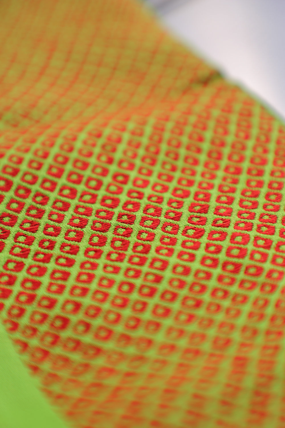 Vihreä-keltainen hanhaba obi #620 - Image 3