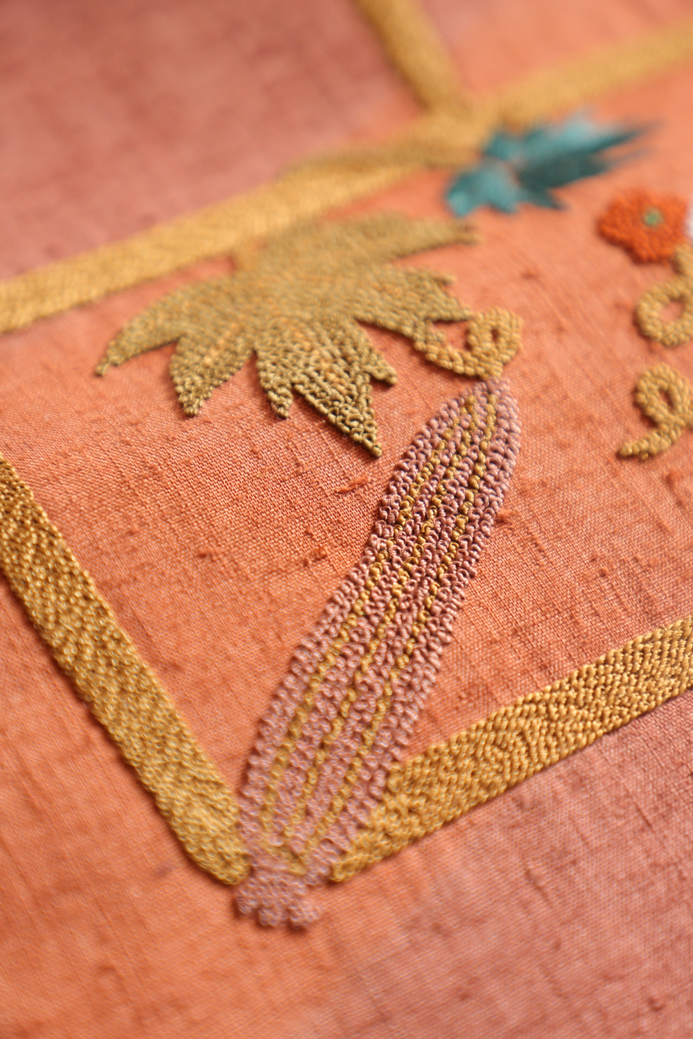 Roosa nagoya obi kasvimaakuviolla #624 - Image 6