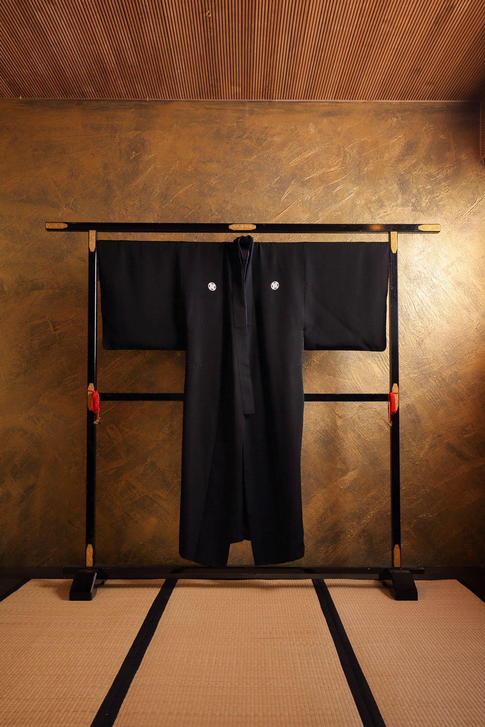 Miesten musta kimono #596 - Image 2
