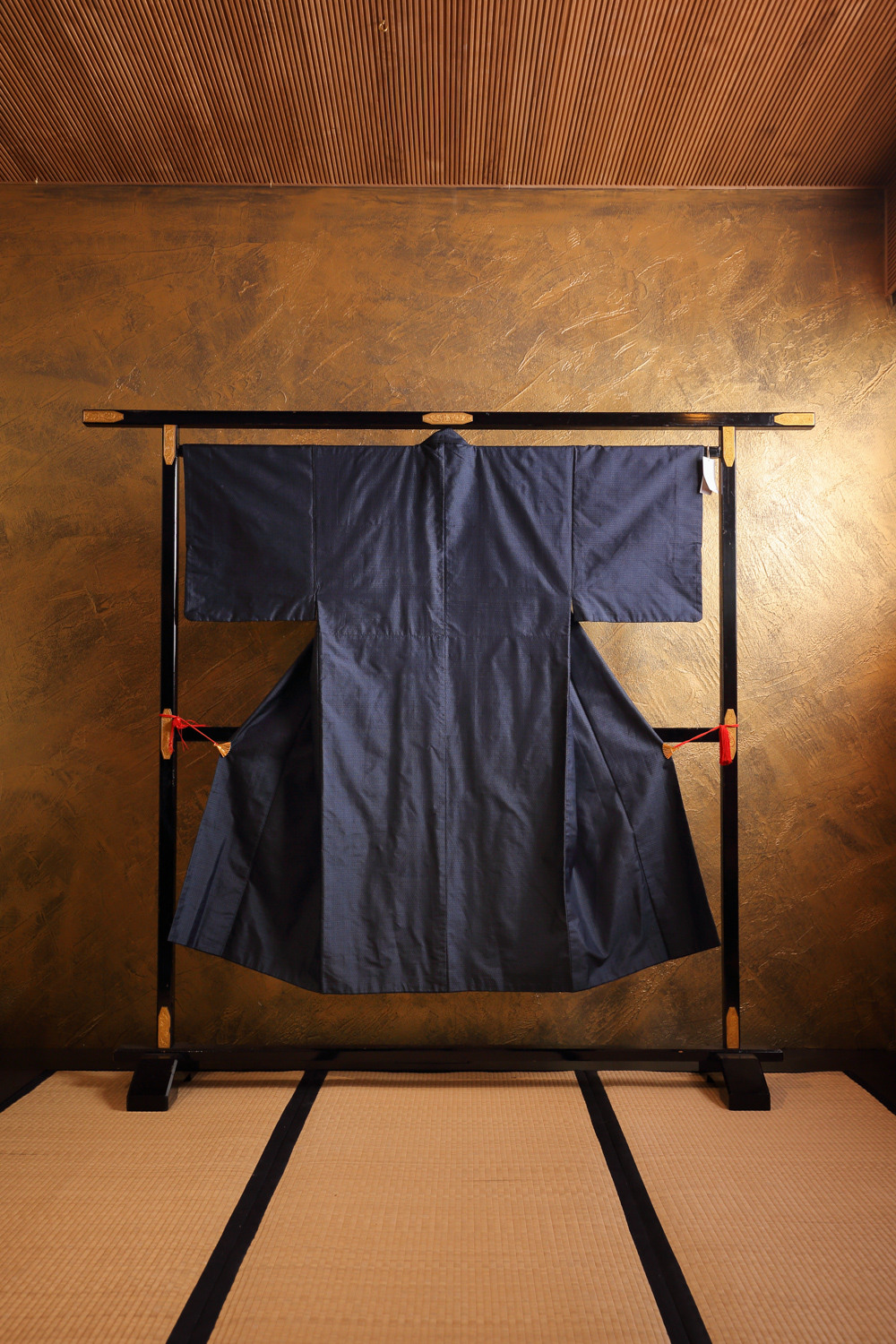 Tummansininen miesten kimono #592