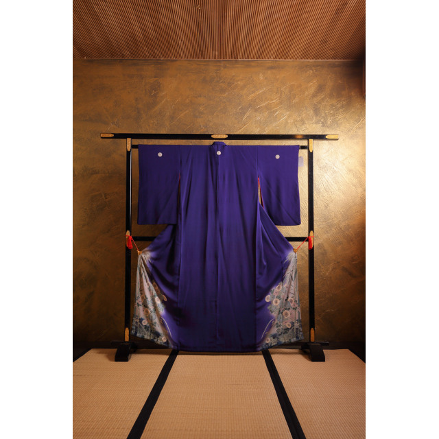 Antiikkinen violetti irotomesode #505