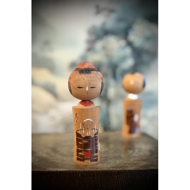 Ojisanin kylpy -kokeshi #844